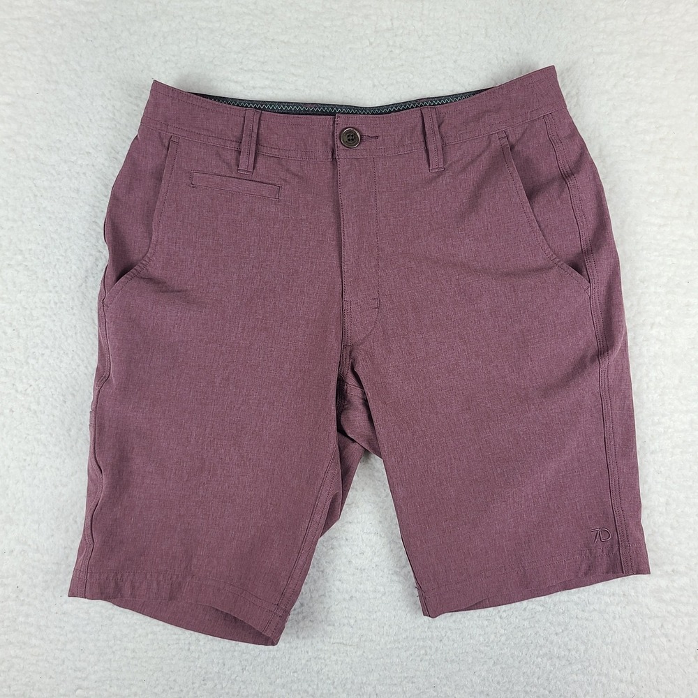 7 Diamonds‎ Velocity Performance Shorts Mens 29 Purple 10" Hybrid Chino Golf